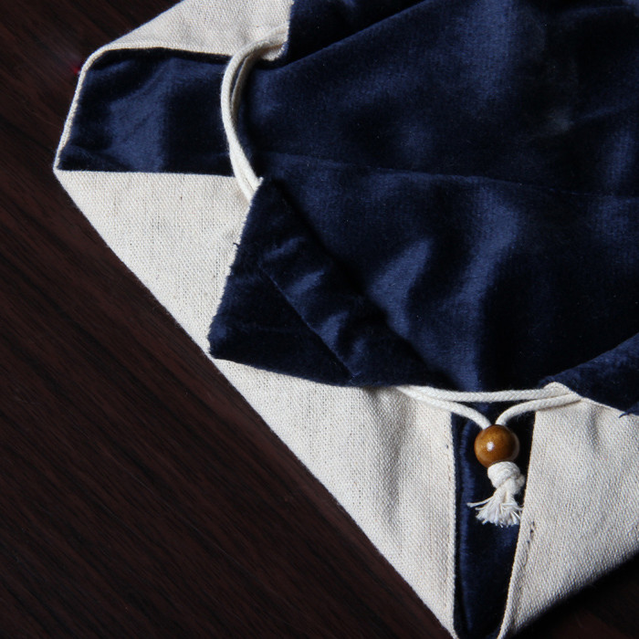 WIZAMONY tējkanna Jadeware uzglabāšanas maisiņi, ar rokām izgatavota kokvilnas tējkanna ar biezu auklu ar mīkstu auduma maisiņu.