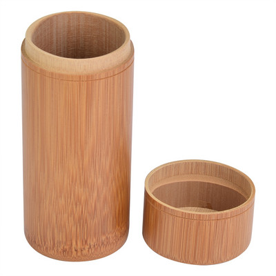 Pārnēsājams bambusa tējas burkas uzglabāšanas turētājs rokām izgatavots dabīgs konteinera kastīte Videi draudzīga kafijas pulvera organizators kannas tējas mākslas piederumi