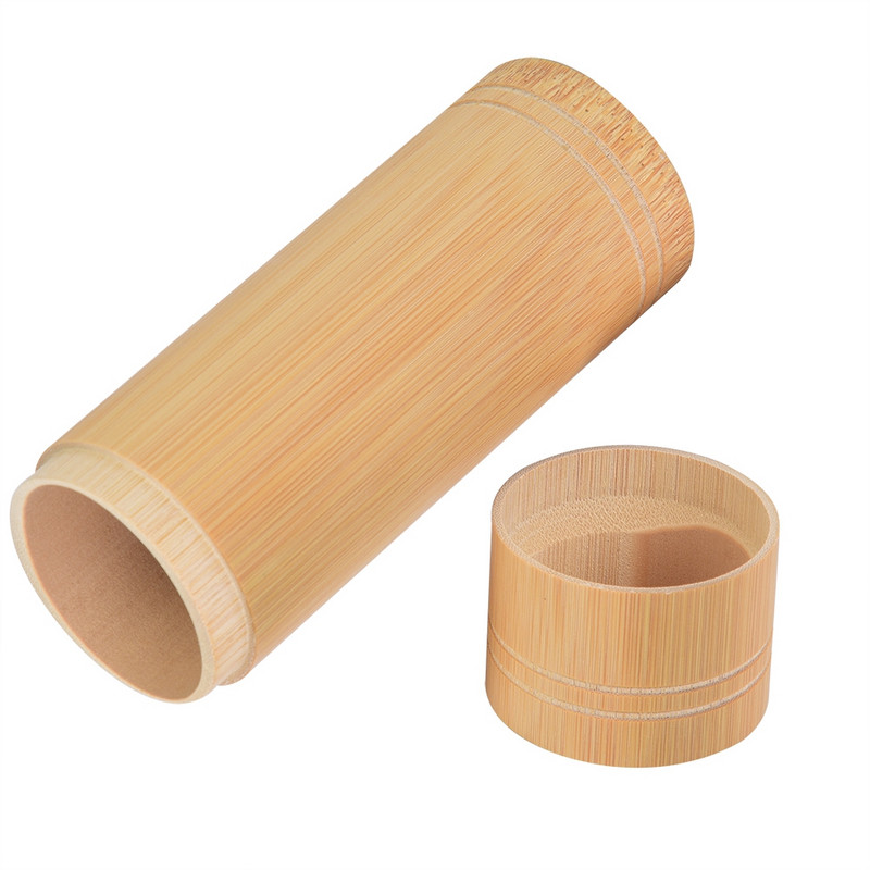 Pārnēsājams bambusa tējas burkas uzglabāšanas turētājs rokām izgatavots dabīgs konteinera kastīte Videi draudzīga kafijas pulvera organizators kannas tējas mākslas piederumi