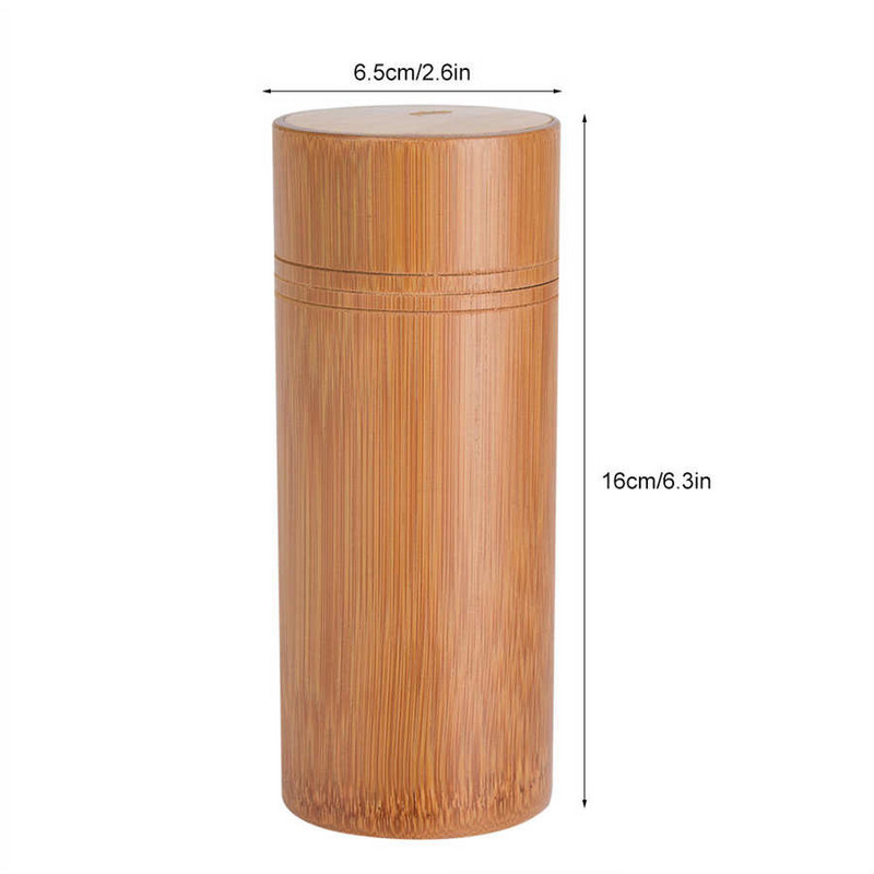 Pārnēsājams bambusa tējas burkas uzglabāšanas turētājs rokām izgatavots dabīgs konteinera kastīte Videi draudzīga kafijas pulvera organizators kannas tējas mākslas piederumi