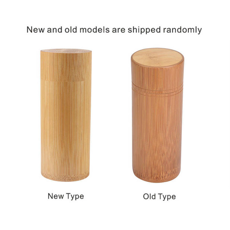 Pārnēsājams bambusa tējas burkas uzglabāšanas turētājs rokām izgatavots dabīgs konteinera kastīte Videi draudzīga kafijas pulvera organizators kannas tējas mākslas piederumi