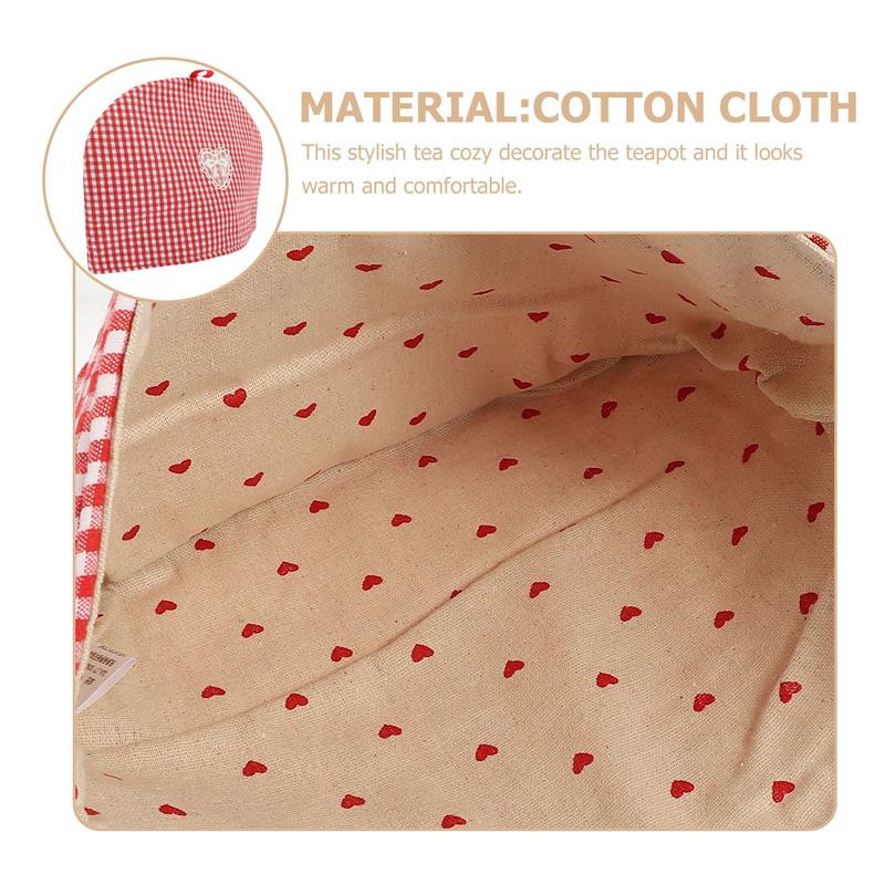 Tējkannas izolācijas vāciņš silti cimdi Creative Cozy Cup aizsargkokvilnas virtuve mājīgs putekļu novēršanas tējas vāciņš 35x25cm