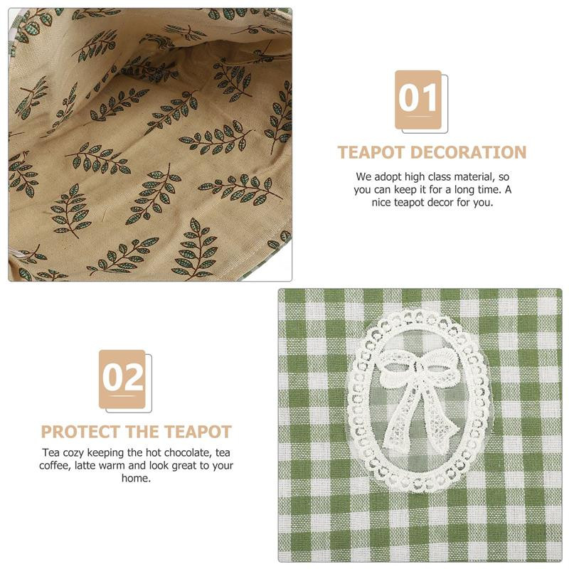 Tējkannas izolācijas vāciņš silti cimdi Creative Cozy Cup aizsargkokvilnas virtuve mājīgs putekļu novēršanas tējas vāciņš 35x25cm