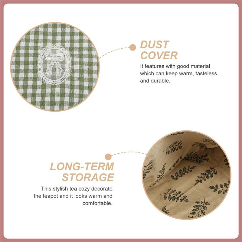 Tējkannas izolācijas vāciņš silti cimdi Creative Cozy Cup aizsargkokvilnas virtuve mājīgs putekļu novēršanas tējas vāciņš 35x25cm