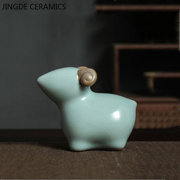 Υπέροχα κεραμικά στολίδια για κατοικίδια τσαγιού Φιγούρι από τσάι κουνελιού Δημιουργικό ζωικό μοντέλο διακόσμηση Boutique Διακόσμηση σπιτιού Αξεσουάρ τσαγιού