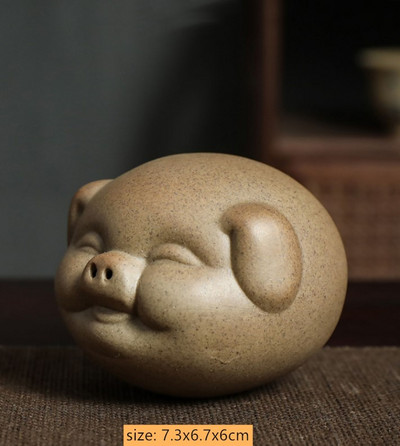 Lovely Ceramic Tea Pet Díszek Nyúltea Figura Kreatív Állatmodell Dekoráció Butik Otthoni Dekorációs Tea Kiegészítők