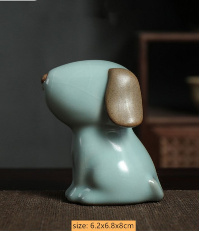 Lovely Ceramic Tea Pet Díszek Nyúltea Figura Kreatív Állatmodell Dekoráció Butik Otthoni Dekorációs Tea Kiegészítők