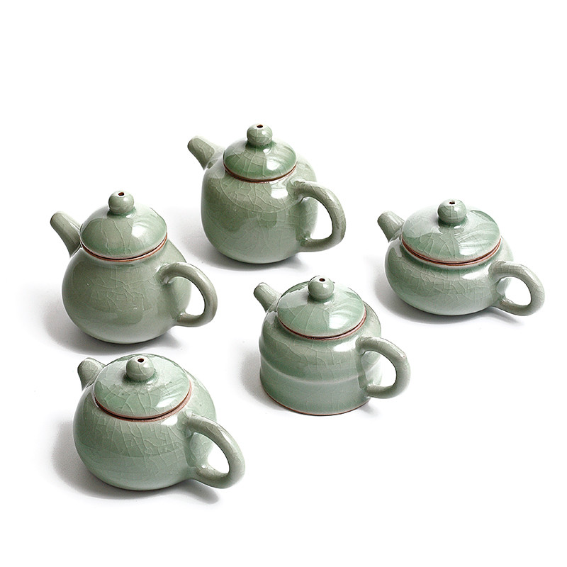 1Gb ķīniešu keramikas izstrādājumi Mazs tējas lolojumdzīvnieks Mini Fingertip Pot Tējas rotaļlieta Ornament Boutique oolong Tēja Aksesuāri mājas dekorēšanai