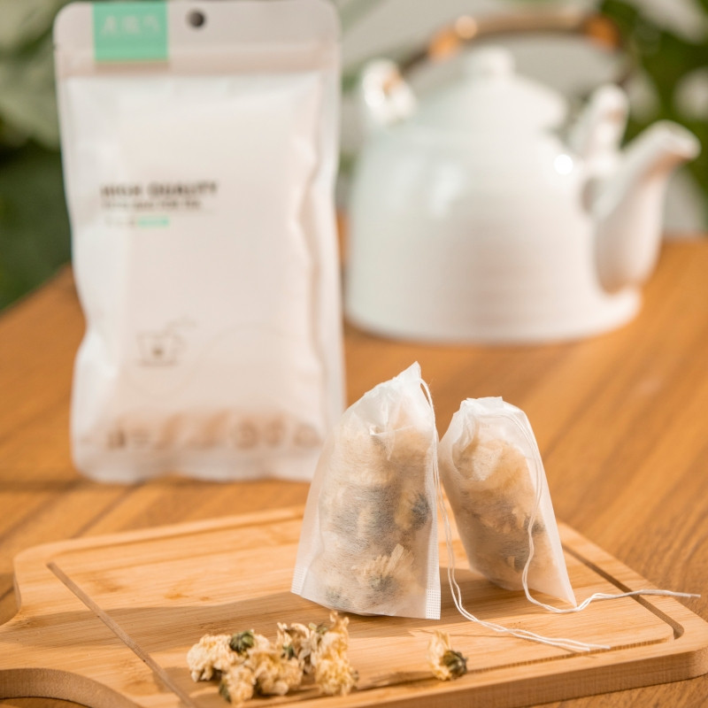 100 gab. Tējas maisiņi Vienreizlietojamie filtra maisiņi tējas garšvielu iepildītājam Pārtikas kvalitātes kukurūzas PLA šķiedras auduma garšvielu filtri tējas maisiņi