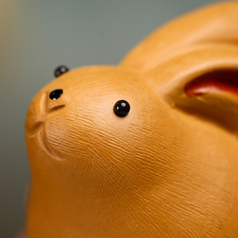 1 gab. Mini Tēja Mājdzīvnieki Trušu tējas trauki Kung Fu tējas komplekts Purpura māla tējas trauks Roku darbs Radoša tēja ar pirkstu galiem.