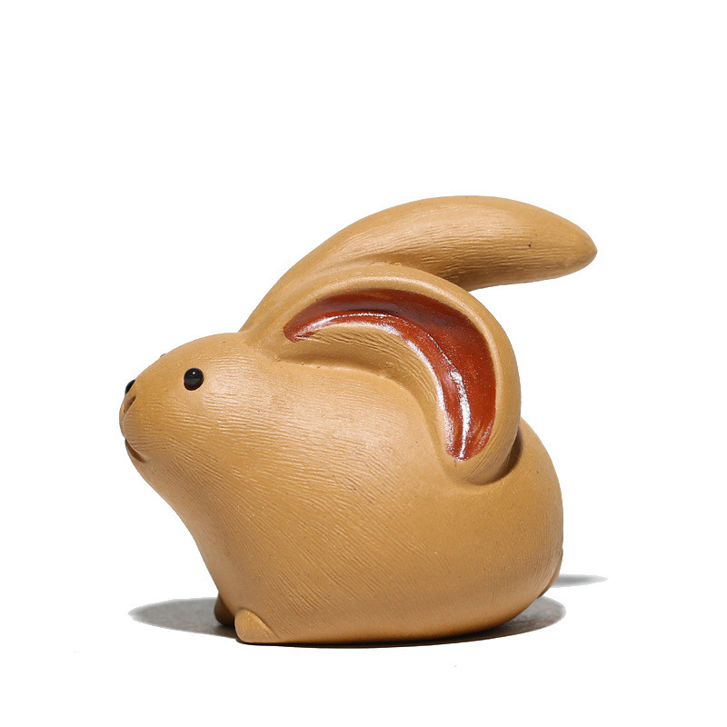 1 gab. Mini Tēja Mājdzīvnieki Trušu tējas trauki Kung Fu tējas komplekts Purpura māla tējas trauks Roku darbs Radoša tēja ar pirkstu galiem.