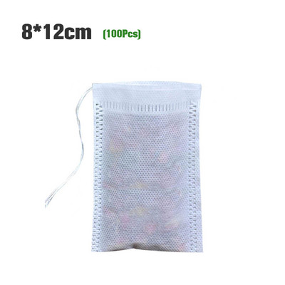 100 vnt. vienkartiniai arbatos filtrų maišeliai Maisto klasės neaustiniai arbatos maišeliai su „String Heal Seal“ prieskonių filtrais arbatos maišeliai