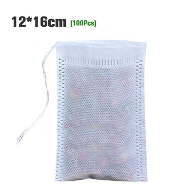 100 vnt. vienkartiniai arbatos filtrų maišeliai Maisto klasės neaustiniai arbatos maišeliai su „String Heal Seal“ prieskonių filtrais arbatos maišeliai