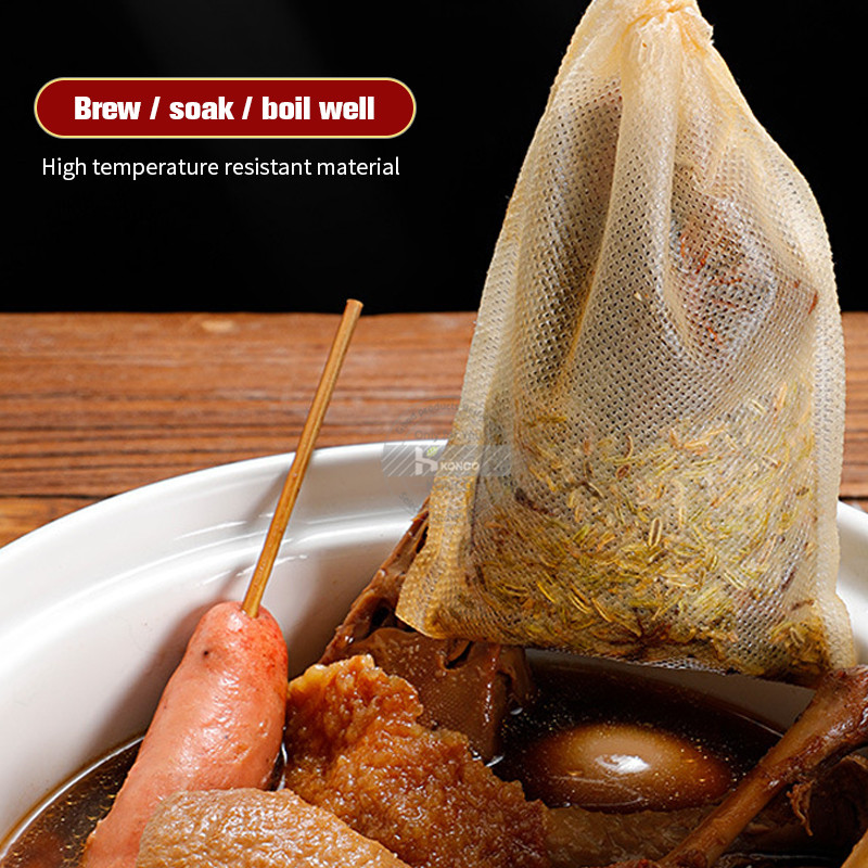 100 vnt. vienkartiniai arbatos filtrų maišeliai Maisto klasės neaustiniai arbatos maišeliai su „String Heal Seal“ prieskonių filtrais arbatos maišeliai