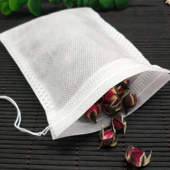 100 бр. Нетъкан текстил Еднократна торбичка за чай с филтър