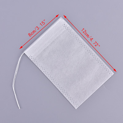 100 vnt. / Lot Popieriniai arbatos maišeliai Filtruoti tušti sutraukiami arbatos maišeliai, skirti vaistažolių arbatai