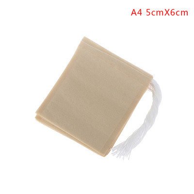 100 vnt. / Lot Popieriniai arbatos maišeliai Filtruoti tušti sutraukiami arbatos maišeliai, skirti vaistažolių arbatai