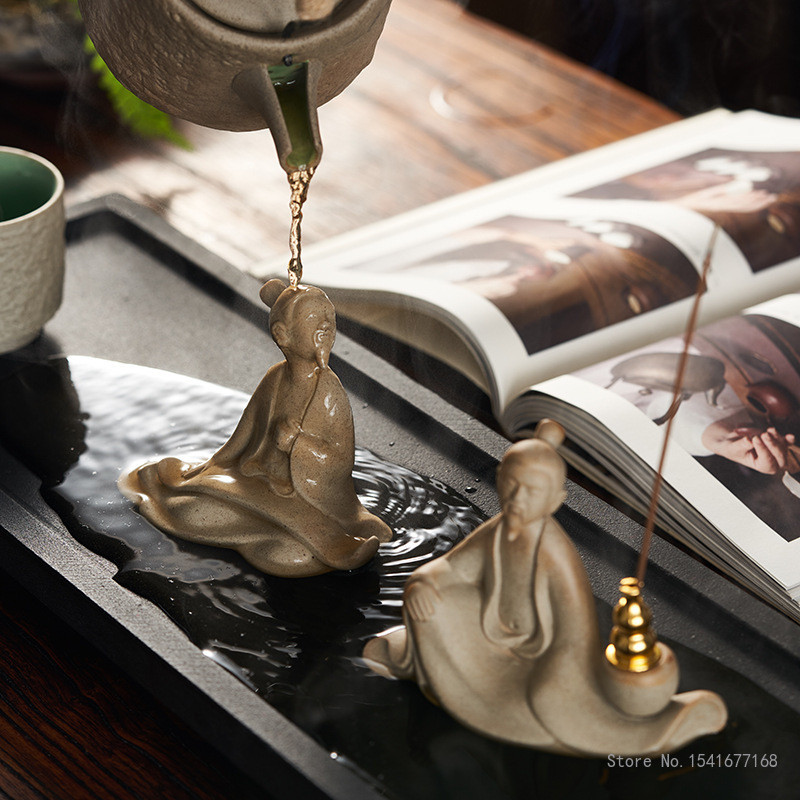 Radoši keramikas tējas rotājumi mājdzīvniekiem retro keramikas keramikas klavieru šaha gleznošana un kaligrāfija mikro ainava mazi ornamenti