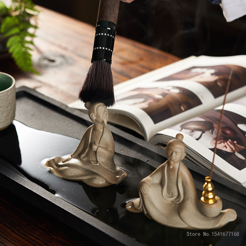 Radoši keramikas tējas rotājumi mājdzīvniekiem retro keramikas keramikas klavieru šaha gleznošana un kaligrāfija mikro ainava mazi ornamenti