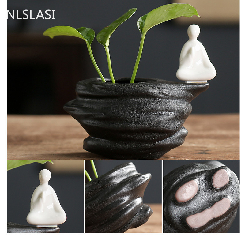 1GB Keramikas Tēja mājdzīvnieks Rotājumi tēja Statute Desktop puķu pods hidroponisks augs Mājas dekorēšana Tēja Piederumi Amatniecība