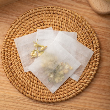 Чаени торбички за еднократна употреба 100 бр. Хранителна царевица от PLA влакна Аксесоари за чай Филтър за подправки Сашета Консумативи за пакетчета чай