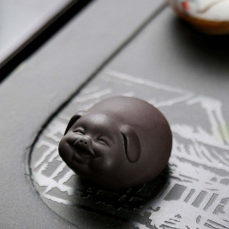 Tējas mājdzīvnieku dekorēšana Creative Lucky Pig Shape Tējas paplātes dekors Mājas galda rotājumi Tējas piederumi