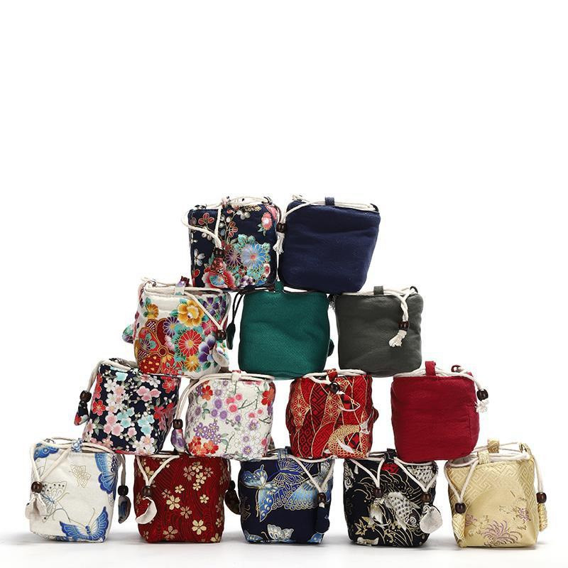 2 izmēra vienas krūzes glabāšanas soma Master Cup Bag Pārnēsājama ceļojumu tējas pagatavošanas krūze Mutes komplekts Kokvilnas veļas uzglabāšanas maisiņš Tēja CoziesLE746