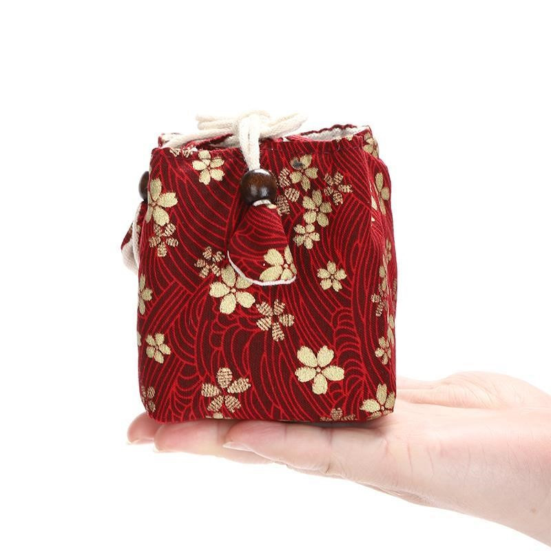 2 izmēra vienas krūzes glabāšanas soma Master Cup Bag Pārnēsājama ceļojumu tējas pagatavošanas krūze Mutes komplekts Kokvilnas veļas uzglabāšanas maisiņš Tēja CoziesLE746