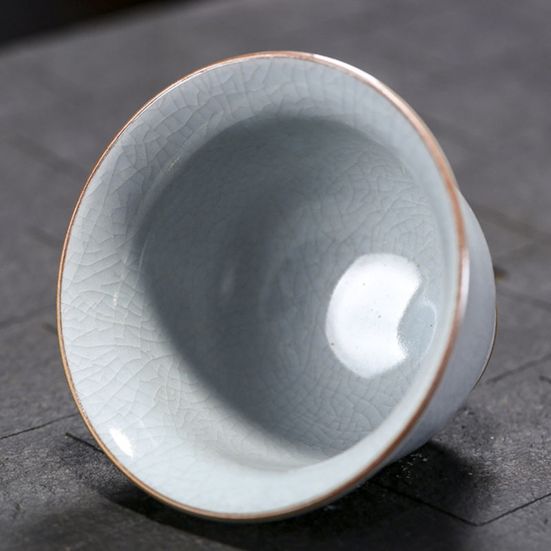 Ru kemence Gaiwan porcelán Kungfu csésze Retro kézzel készített kézműves Sancai teáscsésze teástál konyhai teáskészlet ivótartozékok