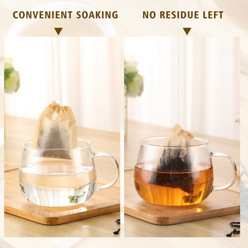 Еднократни неизбелени чаени филтърни торбички за насипен чай Биоразградими чаени торбички Празна филтърна хартия от дървесна маса Органична торбичка за запарване на чай