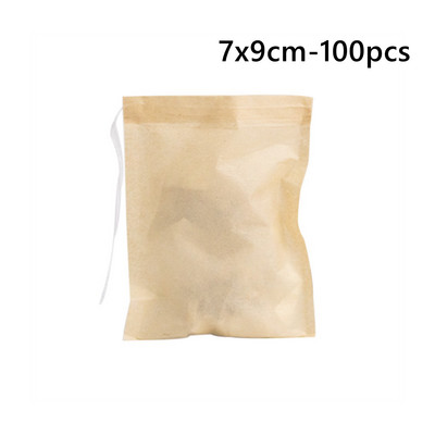 Еднократни неизбелени чаени филтърни торбички за насипен чай Биоразградими чаени торбички Празна филтърна хартия от дървесна маса Органична торбичка за запарване на чай