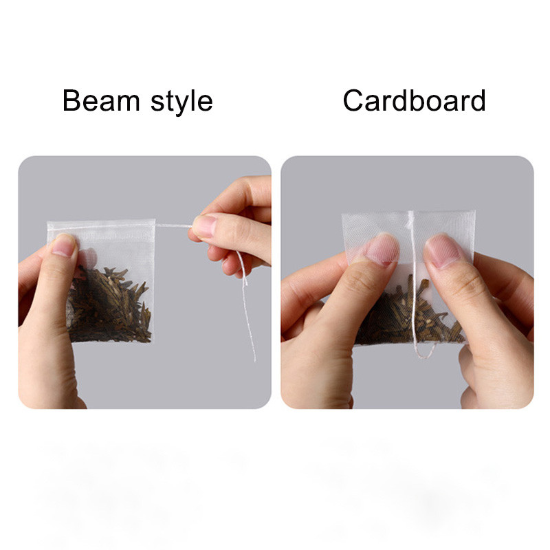 Nailono arbatos maišeliai Skaidrūs tušti arbatos maišeliai Vienkartinis arbatos užpiltuvas su String Heal Seal Filtro maišelis, skirtas prieskoninių žolelių biriai arbatai