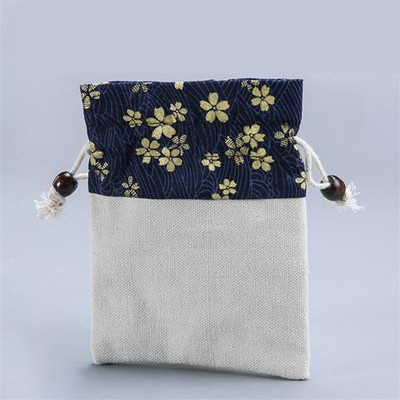 Többfunkciós pamut és len teáskészlet teáscsésze tárolótáska Master Cup vászontáska Hordozható utazási sűrítő tea Cozies 1PCSLE747