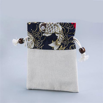 Többfunkciós pamut és len teáskészlet teáscsésze tárolótáska Master Cup vászontáska Hordozható utazási sűrítő tea Cozies 1PCSLE747