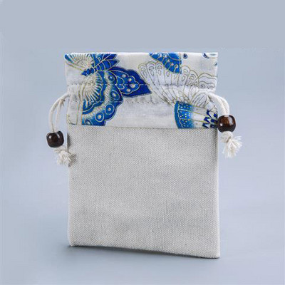 Többfunkciós pamut és len teáskészlet teáscsésze tárolótáska Master Cup vászontáska Hordozható utazási sűrítő tea Cozies 1PCSLE747