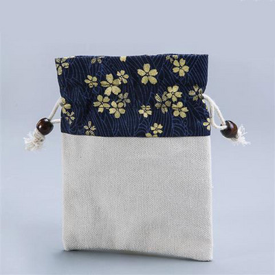 Többfunkciós pamut és len teáskészlet teáscsésze tárolótáska Master Cup vászontáska Hordozható utazási sűrítő tea Cozies 1PCSLE747