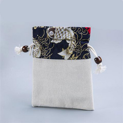 Többfunkciós pamut és len teáskészlet teáscsésze tárolótáska Master Cup vászontáska Hordozható utazási sűrítő tea Cozies 1PCSLE747