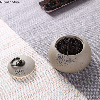 Tea Caddy Ceramic Purple Clay Stoneware Big and Small Tea Sealed Pot Pu\'er Tea Storage Box Διακόσμηση τραπεζιού τσαγιού