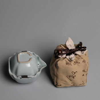 Твърди памучни конопени чанти за чаши за чай Чанти за чайници Експресни чанти за чаши Една тенджера Снопове с две чаши Джобна преносима чанта за съхранение при пътуване ZD38