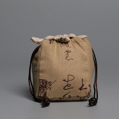 Cietie kokvilnas kaņepju tējas krūzes maisiņi Tējkannas maisiņi Express krūzes maisiņi Viens katls Divu tasīšu komplekti Kabatas pārnēsājama ceļojumu uzglabāšanas soma ZD38