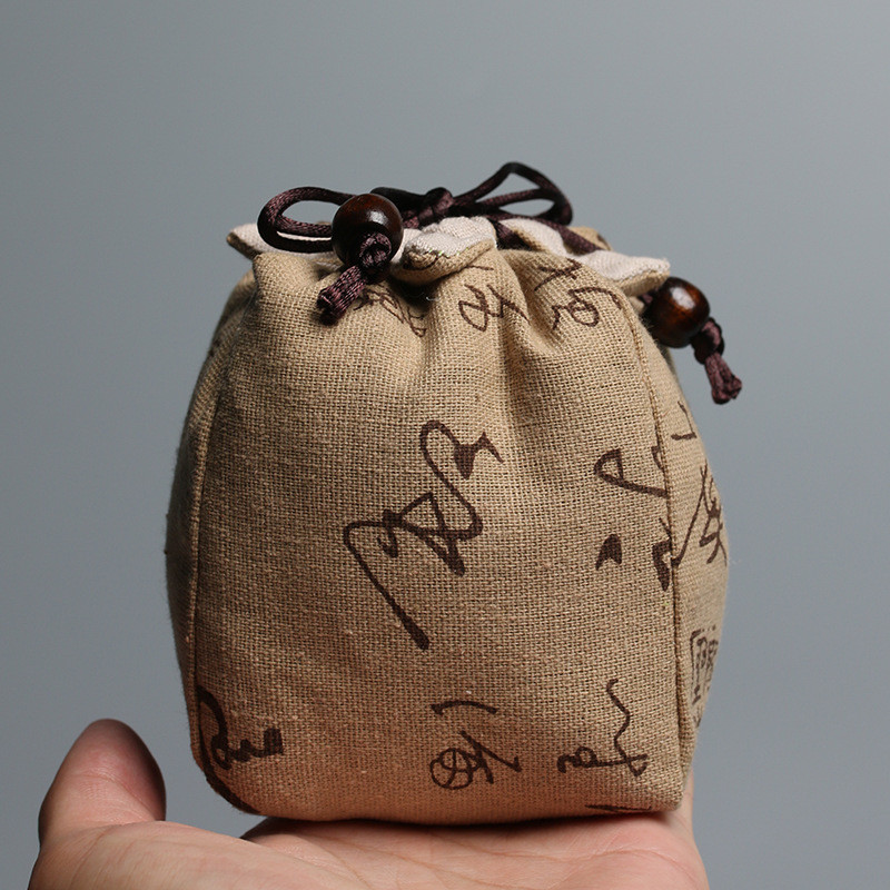 Cietie kokvilnas kaņepju tējas krūzes maisiņi Tējkannas maisiņi Express krūzes maisiņi Viens katls Divu tasīšu komplekti Kabatas pārnēsājama ceļojumu uzglabāšanas soma ZD38