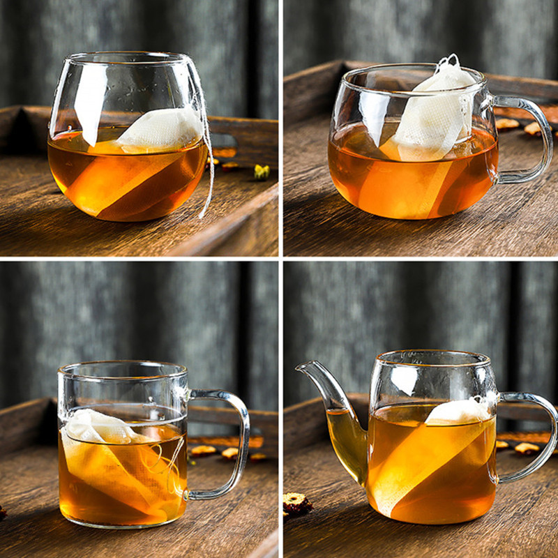 Eldobható teászacskók 100 db/tétel Üres nem szőtt, húzózsinóros zacskó 5,5x7 cm-es pecsétszűrős, fűszernövény fűszeres laza kávézacskós eszköz