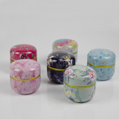 Hordozható háztartási zárt konzervtea dobozok kerek fém teásdoboz fedővel tárolódobozok teásüveg kínai stílusú Matcha tartály