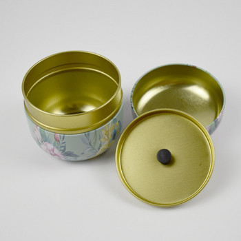Преносима домакинска запечатана кутия Tea Caddies Кръгла метална кутия за чай с капак Кутии за съхранение Буркан за чай Контейнер за матча в китайски стил