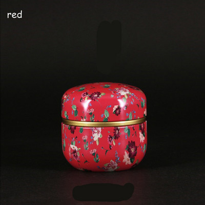 Hordozható háztartási zárt konzervtea dobozok kerek fém teásdoboz fedővel tárolódobozok teásüveg kínai stílusú Matcha tartály