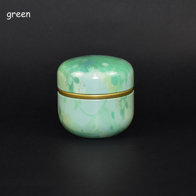 Hordozható háztartási zárt konzervtea dobozok kerek fém teásdoboz fedővel tárolódobozok teásüveg kínai stílusú Matcha tartály