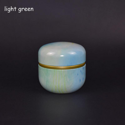 Hordozható háztartási zárt konzervtea dobozok kerek fém teásdoboz fedővel tárolódobozok teásüveg kínai stílusú Matcha tartály