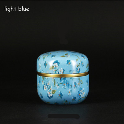 Hordozható háztartási zárt konzervtea dobozok kerek fém teásdoboz fedővel tárolódobozok teásüveg kínai stílusú Matcha tartály