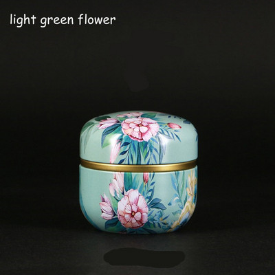 Hordozható háztartási zárt konzervtea dobozok kerek fém teásdoboz fedővel tárolódobozok teásüveg kínai stílusú Matcha tartály