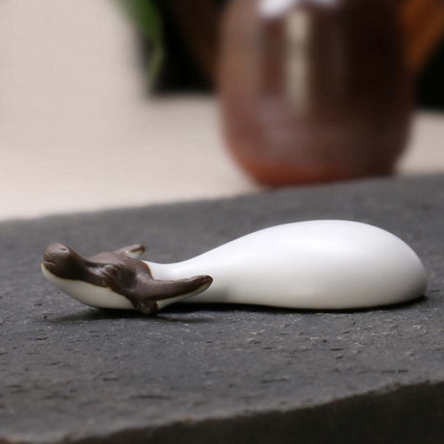 CJ279 radošā keramikas tēja mājdzīvnieku Lucky Ox ceplis Kung fu tējas komplekts Ru cepļa tējas paplātes rotājumi mājas dekorācijas